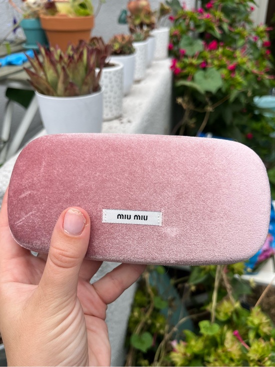 Miu Miu Accessories - Miu Miu - Blush Pink Velvet Eyeglass Case
